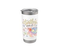 Turtley Over It Funny Sea Turtle Pun Sarcastic Saying Vaso térmico de acero inoxidable de doble pared