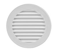 TURvent Cubierta de ventilación de aire de 100 mm, rejilla de ventilación blanca de 4 pulgadas para pared y techo, rejilla redonda de plástico para sistemas de escape y suministro HVAC - Cubiertas de