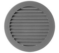 TURvent Cubierta de ventilación de aire de 125 mm, rejilla de ventilación gris de 5 pulgadas para pared y techo, rejilla redonda de plástico para sistemas de escape y suministro HVAC - Cubiertas de