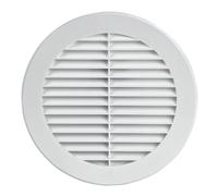 TURvent Cubierta de ventilación de aire de 150 mm, rejilla de ventilación blanca de 6 pulgadas para pared y techo, rejilla redonda de plástico para sistemas de escape y suministro HVAC - Cubiertas de