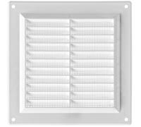 TURvent Cubierta de ventilación de aire de 150 x 150 mm, rejilla de ventilación marrón de 6 x 6 pulgadas para pared y techo, rejilla de plástico rectangular para sistemas de escape y suministro de