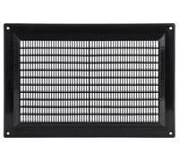 TURvent Cubierta de ventilación de aire de 250 x 170 mm, rejilla de ventilación negra de 10 x 7 pulgadas para pared y techo, rejilla de plástico rectangular para sistemas de escape y suministro de