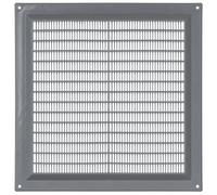 TURvent Cubierta de ventilación de aire de 250 x 250 mm, rejilla de ventilación gris de 10 x 10 pulgadas para pared y techo, rejilla de plástico rectangular para sistemas de escape y suministro de