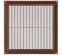TURvent Cubierta de ventilación de aire de 250 x 250 mm, rejilla de ventilación marrón de 10 x 10 pulgadas para pared y techo, rejilla de plástico rectangular para sistemas de escape y suministro de