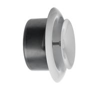 TURvent Difusor Metálico de Impulsión 100 mm - Válvula de Aire Ajustable de Acero para Techo y Pared, Suministro de Aire para Sistema HVAC, Blanco