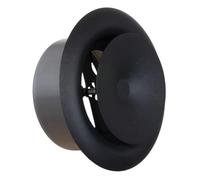 TURvent Difusor Metálico de Impulsión 100 mm - Válvula de Aire Ajustable de Acero para Techo y Pared, Suministro de Aire para Sistema HVAC, Antracita