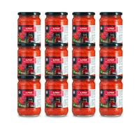 Tus Hot Roasted Ajvar 340g (12 Pack) - Spicy Pepper & Eggplant Balkan Spread