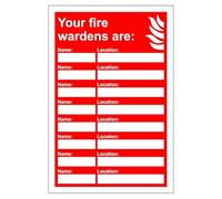 Tus jefes de bomberos son: cajas blancas - Señalización de seguridad contra incendios, letreros de puerta de incendios - Plástico rígido de 1,2 mm para uso en interiores y exteriores (200 mm x 150 mm