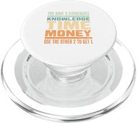 Tus Monedas Conocimiento Tiempo Dinero PopSockets PopGrip para MagSafe