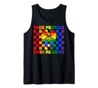 Tus oraciones me hacen más gay, divertida bandera del orgullo gay LGBTQ Camiseta sin Mangas