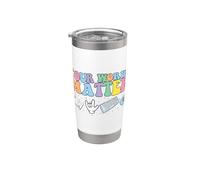 Tus palabras importan arte de comunicación Vaso térmico de acero inoxidable de doble pared