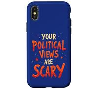 Tus puntos de vista políticos son aterradores, divertido juego de palabras de Halloween Carcasa para iPhone X/XS