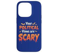 Tus puntos de vista políticos son aterradores, divertido juego de palabras de Halloween Carcasa para iPhone 14 Pro