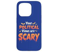 Tus puntos de vista políticos son aterradores, divertido juego de palabras de Halloween Carcasa para iPhone 15 Pro