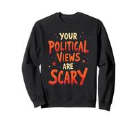 Tus puntos de vista políticos son aterradores, divertido juego de palabras de Halloween Sudadera