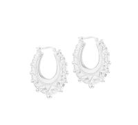Tuscany Silver Pendientes de plata de ley para mujer, 37 mm x 32 mm, extra grandes, con patrón hueco