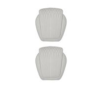 tusgt Cojín De Coche Transpirable Cuero Antideslizante con Esponja Alto Rebote para Las Cuatro Estaciones Universal para Automóviles Funda Asiento Coche(2PC White)