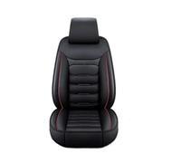 tusgt Fundas De Asiento Coche Auto Set Cuero PU Protector Individual Delantero Dividido Universal para Cuatro Estaciones Funda Asiento Coche(A.Black-Red-1PC)