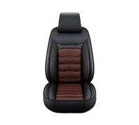 tusgt Fundas De Asiento Coche Auto Set Cuero PU Protector Individual Delantero Dividido Universal para Cuatro Estaciones Funda Asiento Coche(Black-Coffee-1PC)