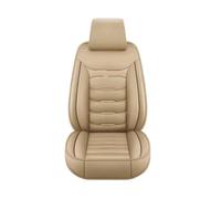 tusgt Fundas De Asiento Coche Auto Set Cuero PU Protector Individual Delantero Dividido Universal para Cuatro Estaciones Funda Asiento Coche(Beige-1PC)