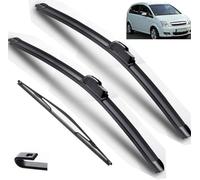 tushijie Kit Completo de Escobillas para Opel Meriva A B 2003-2017 2003 2004 2006 2007 2009 - Delantera/Trasera 3 Piezas - Caucho Natural Silencioso Instalación