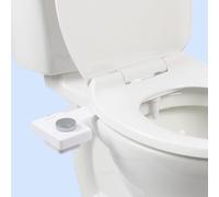 TUSHY Fresh Cool Water Bidet: Accesorio ultra delgado para asiento de inodoro (boquilla higiénica autolimpiante no eléctrica) Fácil instalación DIY <10 min | Control de presión de agua ajustable, pomo