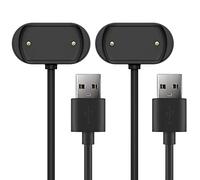 TUSITA [2 Piezas] Cargador Compatible con Amazfit GTR 4, GTR 3, GTR 3 Pro, GTS 3, GTS 4, T-Rex 2 - USB 2 Pins 18.5mm 0.73inch Cable de Carga 3,3ft 100cm - Reloj Inteligente Accesorios
