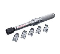 TUSK - Kit de llave dinamométrica para radios ajustable 3,4-17 N·m con 5 cabezales forjados (6,1-6,9 mm), precisión ±2 %, para tensión de radios de moto y bicicleta, compatible con KTM y Husqvarna