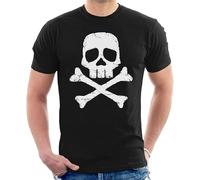 TusPersonalizables Camiseta de algodón - Space Pirate Captain Harlock Skull and Cross Bones (FR/ES, Letras, L, Regular, Regular, Negro)