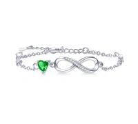 Tusuzik Regalo para Mujer, Pulsera para las Mujeres de Plata Esterlina 925 Infinity Pulsera Joyería Regalo para Mujer Esposa