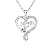 Tusuzik Regalos Dia de la madre Collar Mama Mujer Plata de ley 925 Regalos Originales para el Dia de la madre Regalo Cumpleaños Madre Mama, 45cm, Blanco