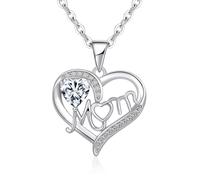 Tusuzik regalos navidad mujer Regalo Madre Collar Mujer con Circonita Blanca Hermoso Colgante joyas de mujer Originales Mama navidad Cumpleaños