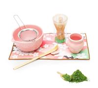 Tutamaz Juego de escoba Matcha, whisky matcha de bambú, juego de 7 piezas, juego de matcha, escoba matcha, cuenco, cuchara, colador, soporte y accesorios, kit de matcha premium para amantes del matcha