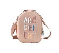 Tutete Bolsa Térmica Infantil 3D | Bolsa térmica ligera y resistente para el almuerzo | Con bolsillo lateral y correa ajustable | Ideal para colegio y excursiones | funny letters