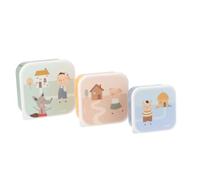 Tutete Lote de 3 Fiambreras Infantiles | Lunch box 500 ml, 350 ml y 300 ml | Aptas para microondas y lavavajillas | Sin BPA | Ideales para guardería, colegio y salidas | the three little pigs