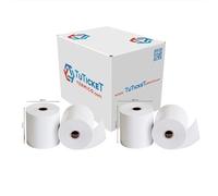 TuTickeT TÉRMICO.com PACK 1 Paquete de Rollos de Papel Térmico 57x35x12 (10 unidades) y 1 Paquete de 80x80x12 mm (6 unidades) para Datáfonos, Cajas Registradoras y demás TPV