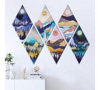 Tutmyrea Paquete de 6 paneles acústicos artísticos insonorizados de pared con autoadhesivos, paneles de absorción de sonido de 20 x 12 pulgadas, paneles de sonido de paisaje natural, paneles de pared