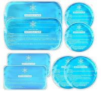 Tutmyrea Paquetes de hielo de gel para lesiones reutilizables, flexibles en 4 tamaños, compresas frías, paquetes de hielo suaves para niños Boo Boo, paquetes fríos para lesiones, lactancia materna,