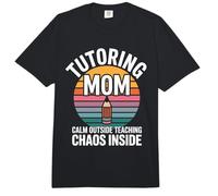 Tutoría Mamá Calma Fuera Enseñando Caos Dentro Comfort Colors Adult Heavyweight T-Shirt