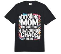 Tutoría Mamá Calma Fuera Enseñando Caos Dentro Comfort Colors Adult Heavyweight T-Shirt