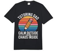 Tutoría Papá Calma Fuera Enseñando Caos Dentro Comfort Colors Adult Heavyweight T-Shirt