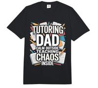 Tutoría Papá Calma Fuera Enseñando Caos Dentro Comfort Colors Adult Heavyweight T-Shirt