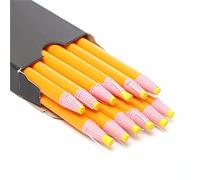 Tutoy 12 Pcs Marcador Peel Apagado Chinagraph Grease Lápiz De Cera para La Tela De Vidrio De Metal-Amarillo