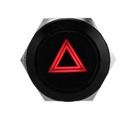 TuToy 19Mm 12V Led Pulsador Encendido Apagado Peligro Señal De Advertencia Interruptor De Luz Para Coche Camión Barco-Rojo