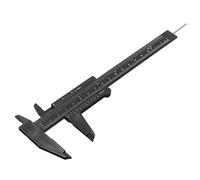 Tutoy Regla de Calibre Vernier de plástico de Medida de 150 mm para Herramienta de Maquillaje Permanente para Cejas, Color Negro