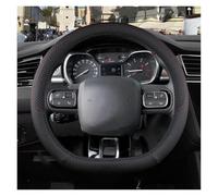 TUTSFGFZH Volante Automóvil Protector para Citroen para Berlingo para E-berlingo para Berlingo XL 9 Colores Protector Volante Coche Accesorios Cuero PU Automóvil Volante Coche(D Shape Black)