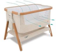 Tutti Bambini CoZee® Moisés y Cuna Colecho Bebe 2 en 1 - Minicuna Colecho de Plegado Rápido - Colchón Transpirable 6 Alturas Incluido - Ventana Malla Transpirable - 0-6 Meses (Nogal y Crudo)