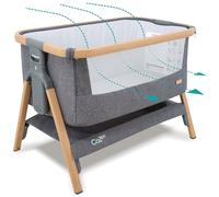 Tutti Bambini CoZee® Moisés y Cuna Colecho Bebe 2 en 1 - Minicuna Colecho de Plegado Rápido - Colchón Transpirable 6 Alturas Incluido - Ventana Malla Transpirable - 0-6 Meses (Roble y Carbón)