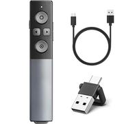 Tutti i Gusci di Metallo Presentatore Wireless Puntatori per Presentazioni, USB/Tipo-C 2 in 1 Slide Presenter PPT Puntatore Telecomando Penna Presentazioni Powerpoint per Mac iPad Computer