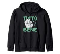 Tutto Bene - Cita Divertida del Gesto de la Mano Italiana Sudadera con Capucha